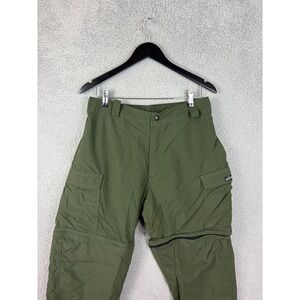 Mocean Pants Mens XLT Green Nylon Cargo Convertible Hiking Outdoor Made USA Mens